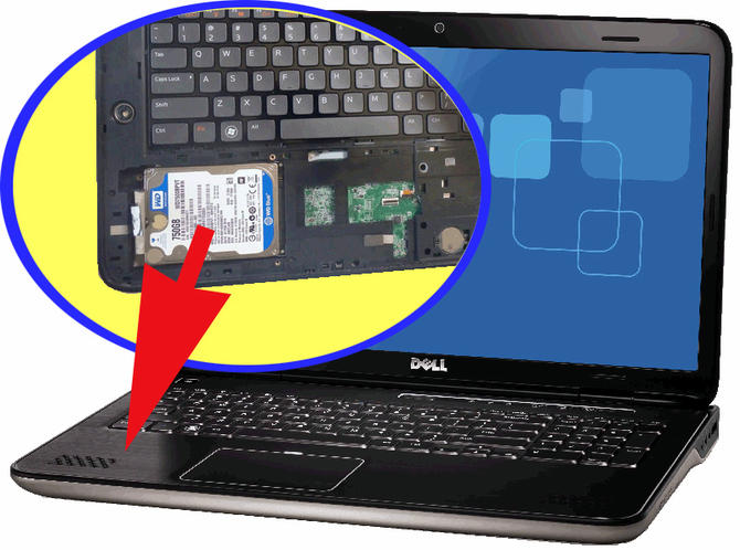 : HDD or SSD Drive Removing from Dell Laptop - terse  instructions